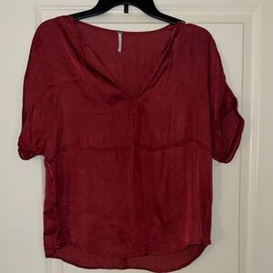 Chic Burgundy Women's Blouse